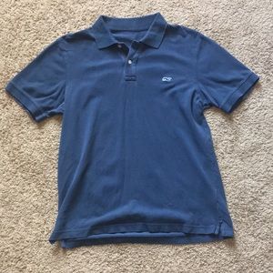 Small dark blue Vineyard Vines collard shirt